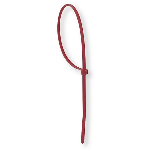 Collier plastique rouge 200x4,5, diamètre de serrage 50